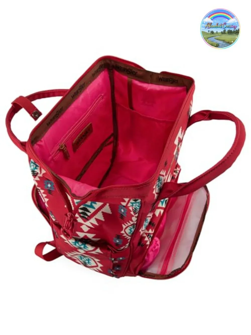 Wrangler Aztec Diaper Bag Backpack Travel Canvas Multi-Function Baby Bags
